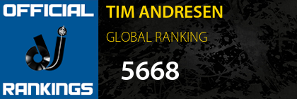 TIM ANDRESEN GLOBAL RANKING