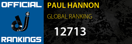 PAUL HANNON GLOBAL RANKING