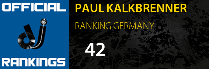 PAUL KALKBRENNER RANKING GERMANY