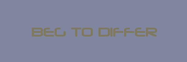 BEG TO DIFFER Logo