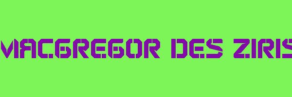 MACGREGOR DES ZIRIS Logo