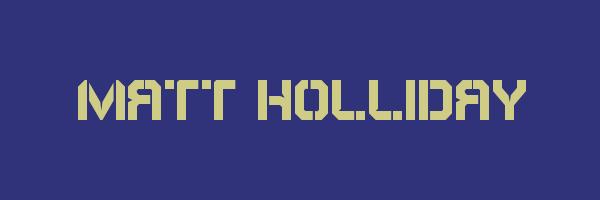 MATT HOLLIDAY Logo