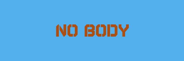 NO BODY Logo
