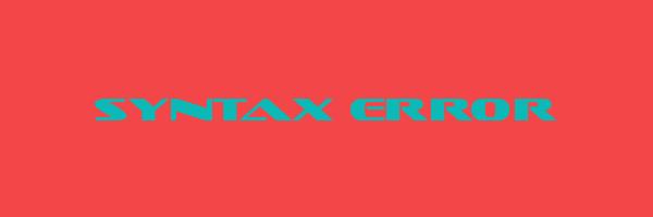 SYNTAX ERROR Logo