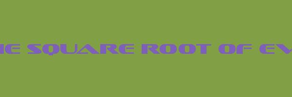 THE SQUARE ROOT OF EVIL Logo