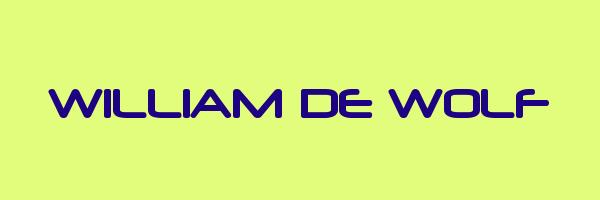 WILLIAM DE WOLF Logo